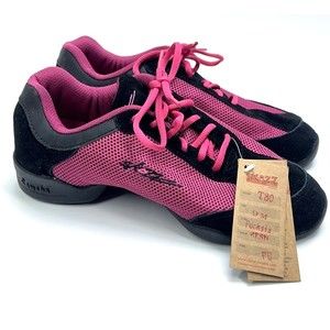 Sansha Skazz Teresina Lace Up Dance Sneakers Shoes Pink Black Women Adult 9M (8)